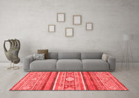 Machine Washable Abstract Red Modern Rug, wshabs2507red