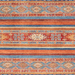 Square Machine Washable Abstract Red Rug, wshabs2507