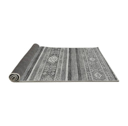 Sideview of Abstract Gray Modern Rug, abs2507gry