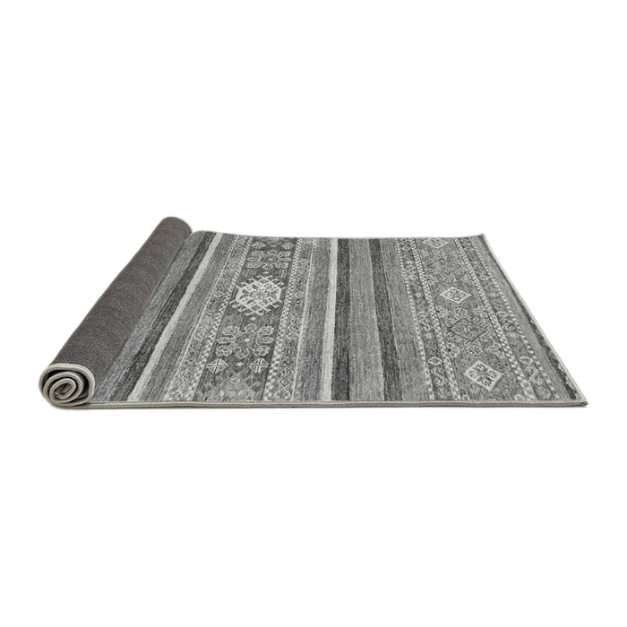 Sideview of Abstract Gray Modern Rug, abs2507gry