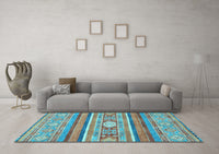 Machine Washable Abstract Light Blue Modern Rug, wshabs2507lblu