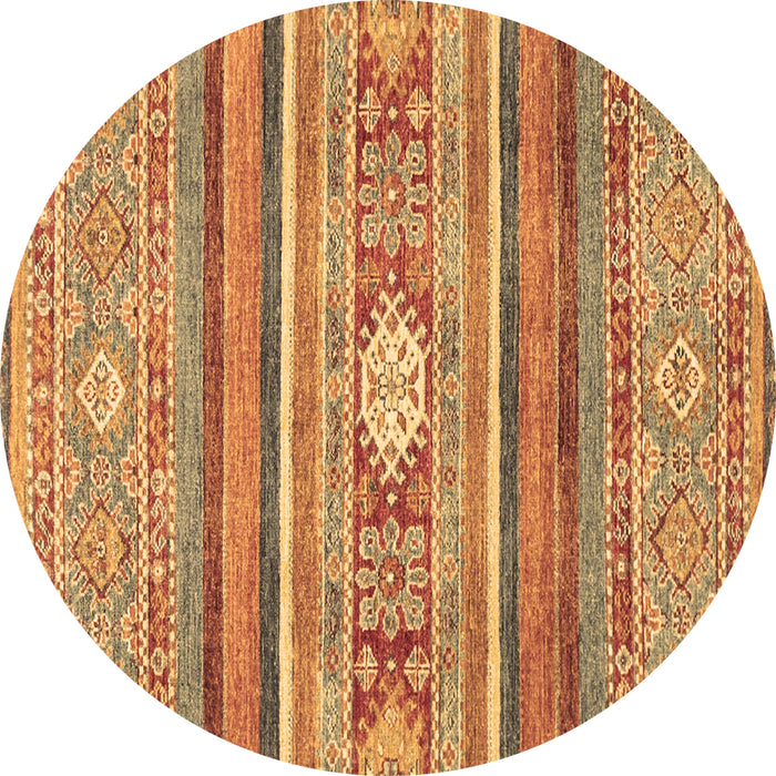 Round Machine Washable Abstract Brown Modern Rug, wshabs2507brn