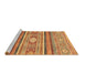 Sideview of Machine Washable Abstract Brown Modern Rug, wshabs2507brn