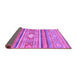 Sideview of Abstract Purple Modern Rug, abs2507pur