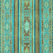 Square Machine Washable Abstract Turquoise Modern Area Rugs, wshabs2507turq