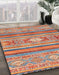 Machine Washable Abstract Red Rug in a Family Room, wshabs2507