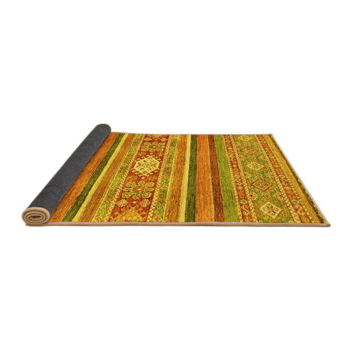 Sideview of Abstract Yellow Modern Rug, abs2507yw