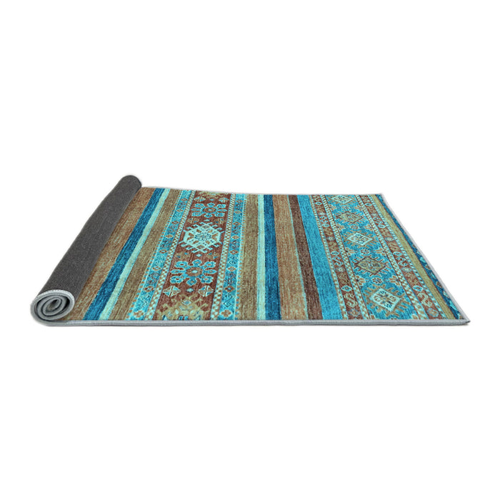 Sideview of Abstract Light Blue Modern Rug, abs2507lblu