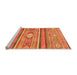 Sideview of Machine Washable Abstract Orange Modern Area Rugs, wshabs2507org