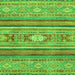 Square Abstract Green Modern Rug, abs2507grn