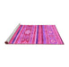 Sideview of Machine Washable Abstract Pink Modern Rug, wshabs2507pnk