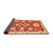 Sideview of Abstract Neon Red Oriental Rug, abs2508