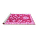 Sideview of Machine Washable Oriental Pink Traditional Rug, wshabs2508pnk