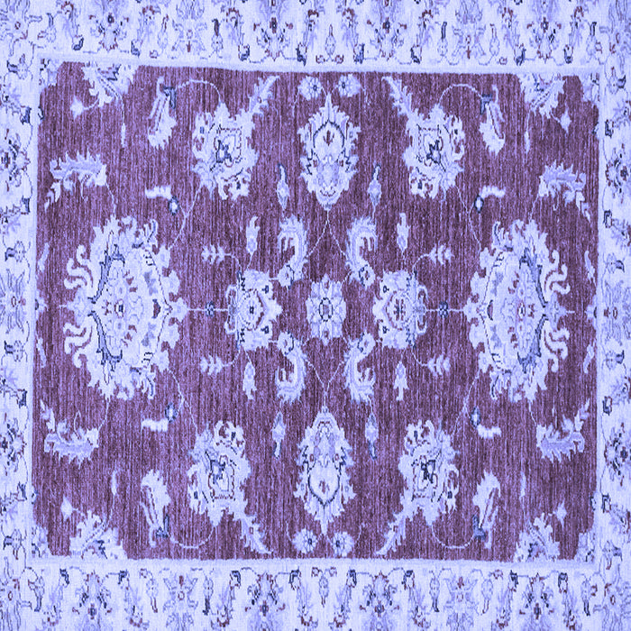 Square Machine Washable Oriental Blue Traditional Rug, wshabs2508blu