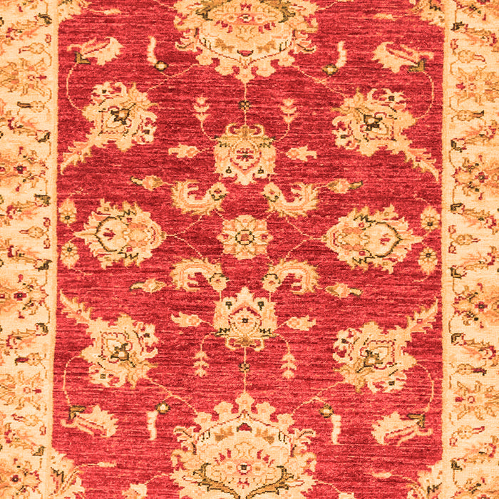 Machine Washable Oriental Orange Traditional Area Rugs, wshabs2508org