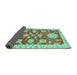 Sideview of Oriental Turquoise Traditional Rug, abs2508turq