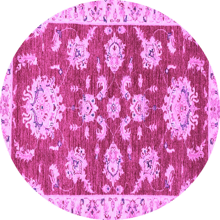 Round Oriental Purple Traditional Rug, abs2508pur