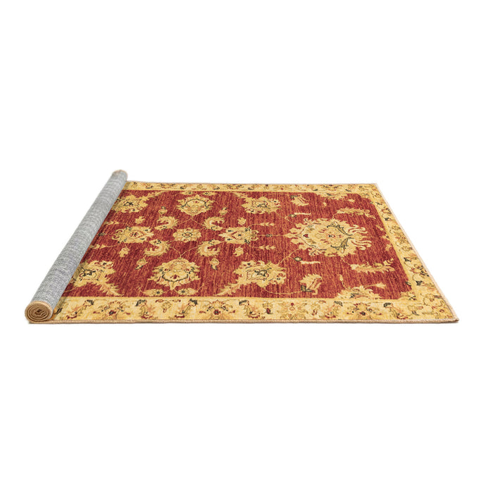 Sideview of Machine Washable Oriental Brown Traditional Rug, wshabs2508brn