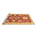 Sideview of Machine Washable Oriental Brown Traditional Rug, wshabs2508brn