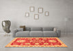 Machine Washable Oriental Orange Traditional Area Rugs in a Living Room, wshabs2508org