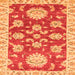 Square Machine Washable Oriental Orange Traditional Area Rugs, wshabs2508org