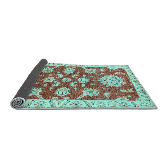 Sideview of Oriental Light Blue Traditional Rug, abs2508lblu