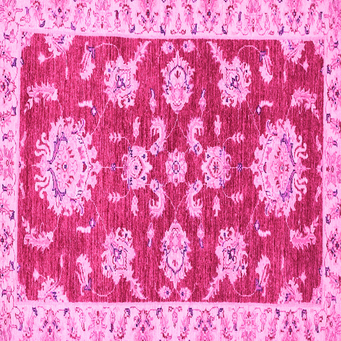 Square Machine Washable Oriental Pink Traditional Rug, wshabs2508pnk
