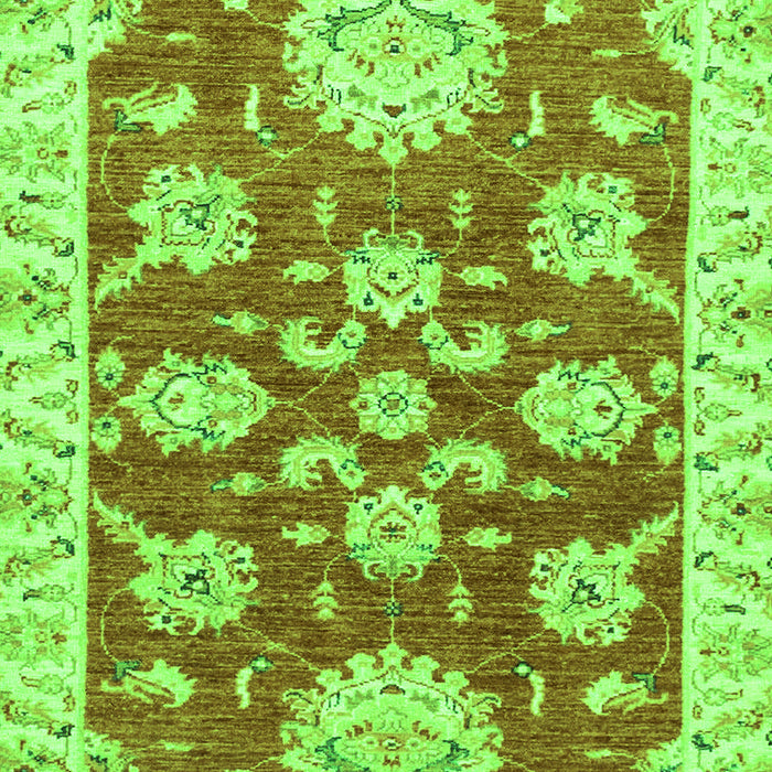 Machine Washable Oriental Green Traditional Area Rugs, wshabs2508grn