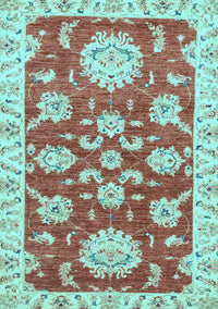 Oriental Light Blue Traditional Rug, abs2508lblu