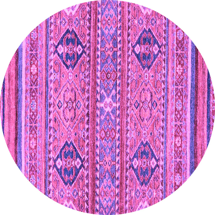 Round Machine Washable Abstract Purple Modern Area Rugs, wshabs2509pur