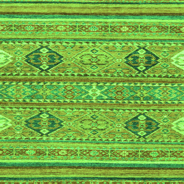 Square Abstract Green Modern Rug, abs2509grn
