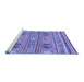 Sideview of Machine Washable Abstract Blue Modern Rug, wshabs2509blu