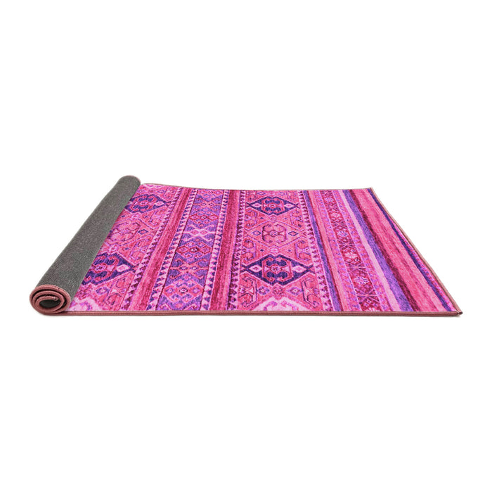 Sideview of Abstract Pink Modern Rug, abs2509pnk