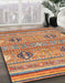 Machine Washable Abstract Chestnut Red Rug in a Family Room, wshabs2509