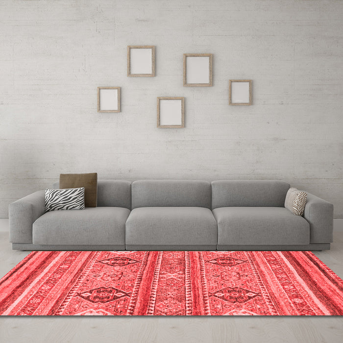 Modern Red Washable Rugs