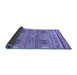 Sideview of Abstract Blue Modern Rug, abs2509blu