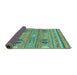 Sideview of Abstract Turquoise Modern Rug, abs2509turq