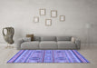 Machine Washable Abstract Blue Modern Rug in a Living Room, wshabs2509blu