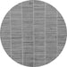 Round Machine Washable Checkered Gray Modern Rug, wshabs250gry