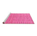Sideview of Machine Washable Checkered Pink Modern Rug, wshabs250pnk