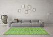 Machine Washable Checkered Turquoise Modern Area Rugs in a Living Room,, wshabs250turq