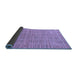 Sideview of Checkered Blue Modern Rug, abs250blu