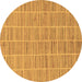 Round Checkered Brown Modern Rug, abs250brn