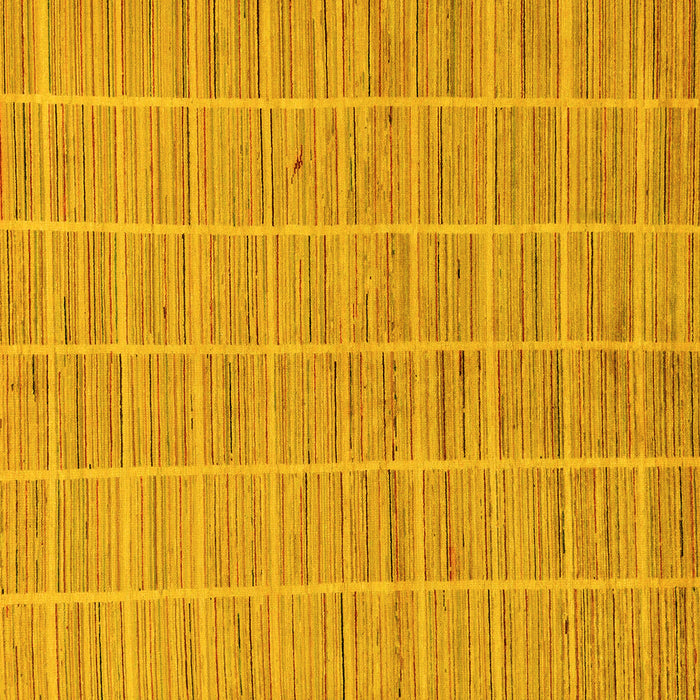 Square Machine Washable Checkered Yellow Modern Rug, wshabs250yw