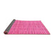 Sideview of Checkered Pink Modern Rug, abs250pnk