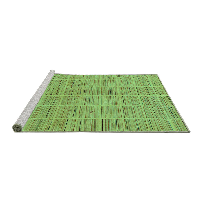 Sideview of Machine Washable Checkered Turquoise Modern Area Rugs, wshabs250turq