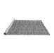 Sideview of Machine Washable Checkered Gray Modern Rug, wshabs250gry
