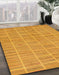 Machine Washable Abstract Orange Rug in a Family Room, wshabs250