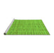 Sideview of Machine Washable Checkered Green Modern Area Rugs, wshabs250grn