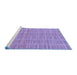 Sideview of Machine Washable Checkered Blue Modern Rug, wshabs250blu